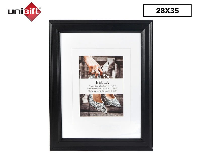 Unigift 28x35cm Bella Double Frame - Matte Black