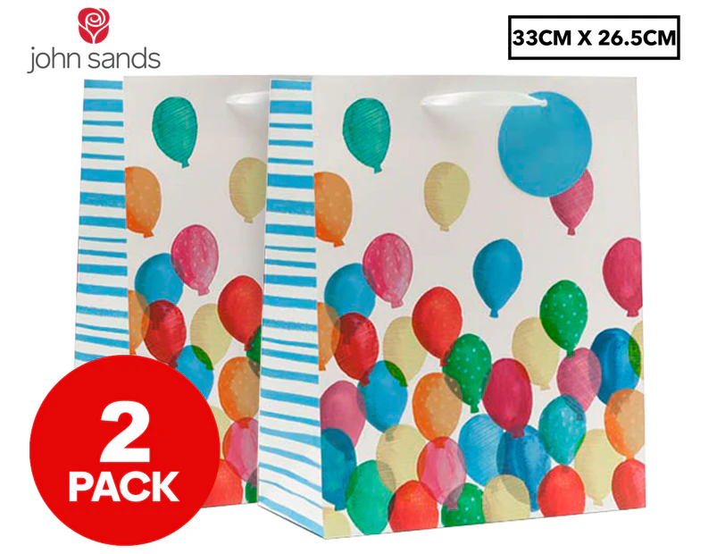 2 x John Sands Large Gift Bag - Balloons