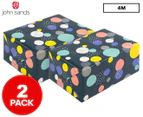 2 x Collage 200cm Wrapping Paper - Spots/Multi