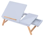 Ortega Home Deluxe Bamboo Laptop Table - Grey/Natural