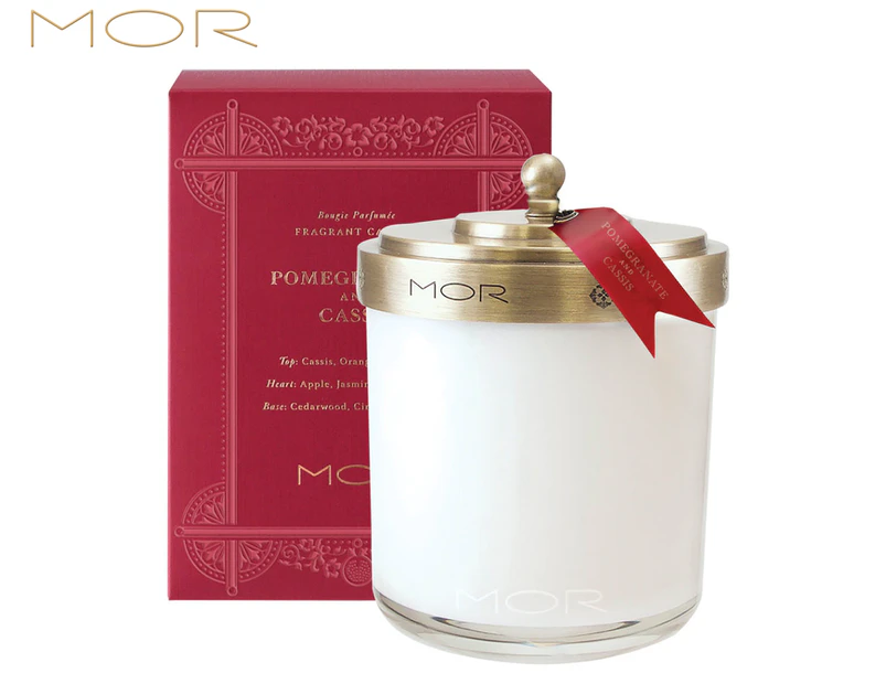 MOR Pomegranate & Cassis Scented Home Library Fragrant Candle 380g