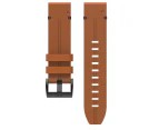 Strapmall Watch Band for Garmin Fenix 6/6Pro/6X/6XPro Quick Relase Leather Strap-Brown