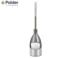 Polder Stainless Steel Toilet Brush Caddy - Silver/White