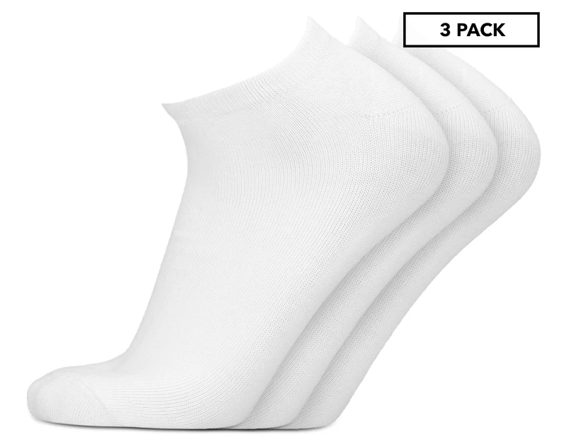 Ben Sherman Men's One Size Barbaro Ankle Socks 3-Pack - White
