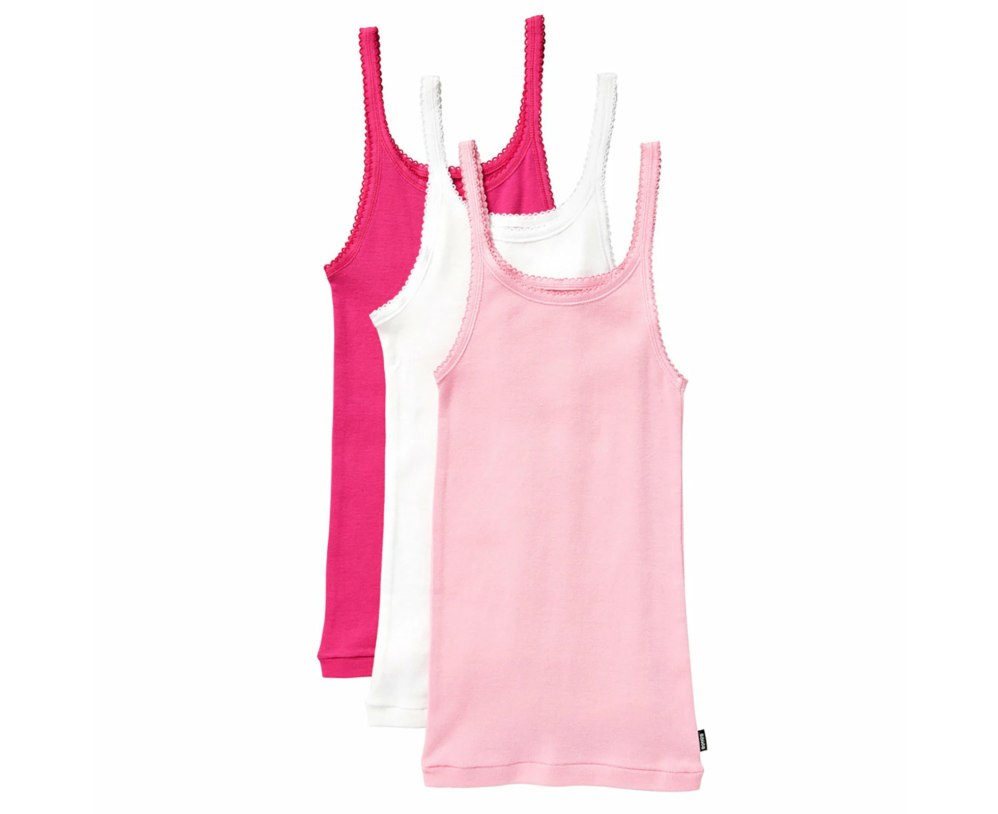 3 Pack Bonds Girls Kids Pink White Teena Undergarments Cotton Singlet Tank Top UYG43W