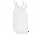 3 Pack Bonds Girls Kids White Teena Undergarments Comfy Cotton Singlet Tank Top UYG43A