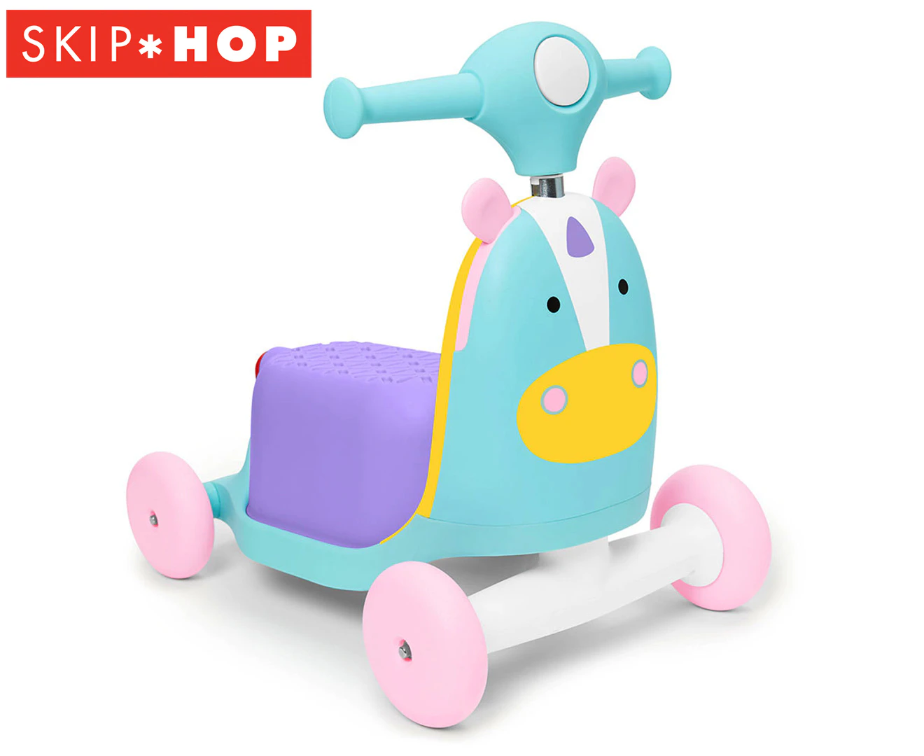 Skip Hop Zoo Unicorn 3-in-1 Ride-On Toy Scooter