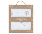 Living Textiles Dandelion Muslin Change Pad Cover - White/Grey
