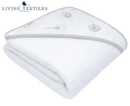 Living Textiles 75x75cm Dandelion Muslin Hooded Towel - White/Grey