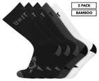 Unit Men's Bamboo Hi-Lux Tri Mix Socks 5-Pack - Multi
