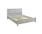 Queen Size Bed Frame Natural Wood like MDF in white ash Colour