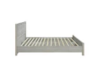 Queen Size Bed Frame Natural Wood like MDF in white ash Colour