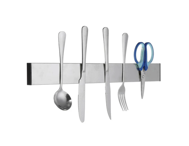 Stainless Steel Magnetic Wall Mount Kitchen Tool Knife Holder Bar Organiser Rack - 41cm