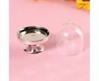 x12 Cake Mini Cupcake Stand Holder Cover Storage Container Party Wedding Display - Silver