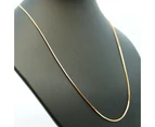 18k Gold F 46cm 18'' snake smooth necklace 1mm solid chain for pendant AUS MADE