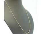 18k Gold F 46cm 18'' necklace 1mm solid box chain for pendant AUS MADE