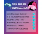 Cobie Femme Menstrual Cup 2-Pack (Small + Large)| Eco-friendly Reusable Medical-grade Silicone  (Female, Pink)