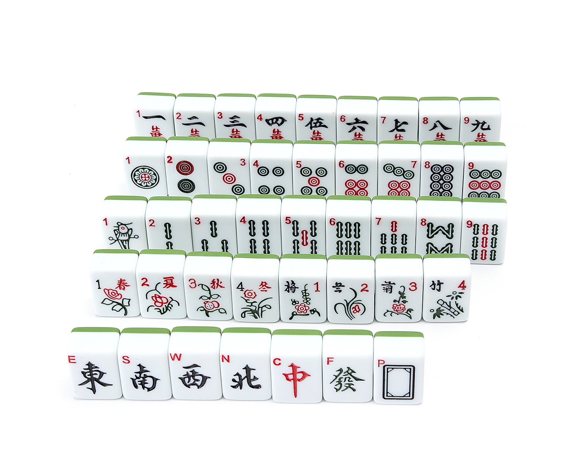 144Pcs/Set Mah-Jong Chinese Entertainment Mahjong Set Game Board