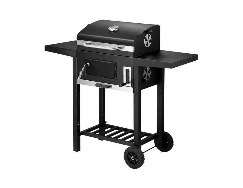 Aluminium Charcoal BBQ Grill Trolley Portable Cooking Grill Outdoor Barbecue Set for Picnic Patio Backyard Cooking