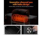 Aluminium Charcoal BBQ Grill Trolley Portable Cooking Grill Outdoor Barbecue Set for Picnic Patio Backyard Cooking