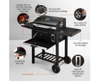 Aluminium Charcoal BBQ Grill Trolley Portable Cooking Grill Outdoor Barbecue Set for Picnic Patio Backyard Cooking