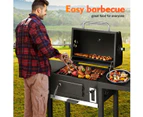 Aluminium Charcoal BBQ Grill Trolley Portable Cooking Grill Outdoor Barbecue Set for Picnic Patio Backyard Cooking