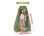 Portable Pop Up Outdoor Camping Privacy Change Room Shelter Shower Toilet Tent - Green