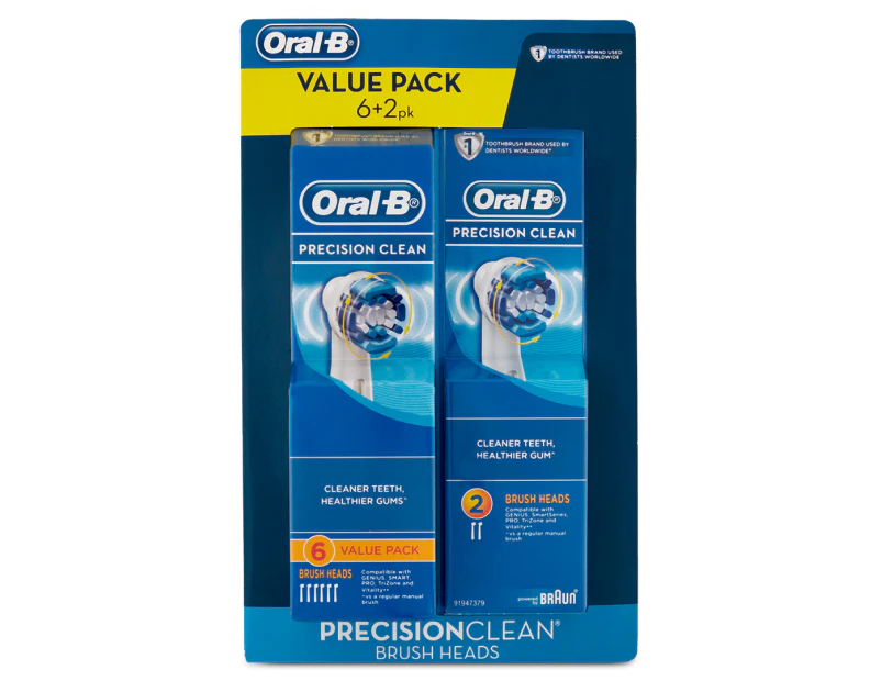 Oral-B Precision Clean Brush Head Refill 8pk