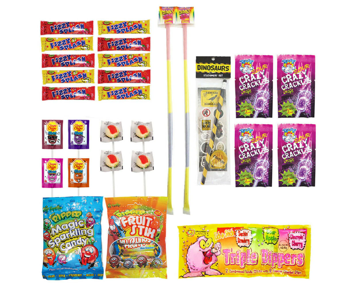 Wicked Fizz Kids Confectionery Sweets Showbag Lollies/Candy/Lollipop Show Bag