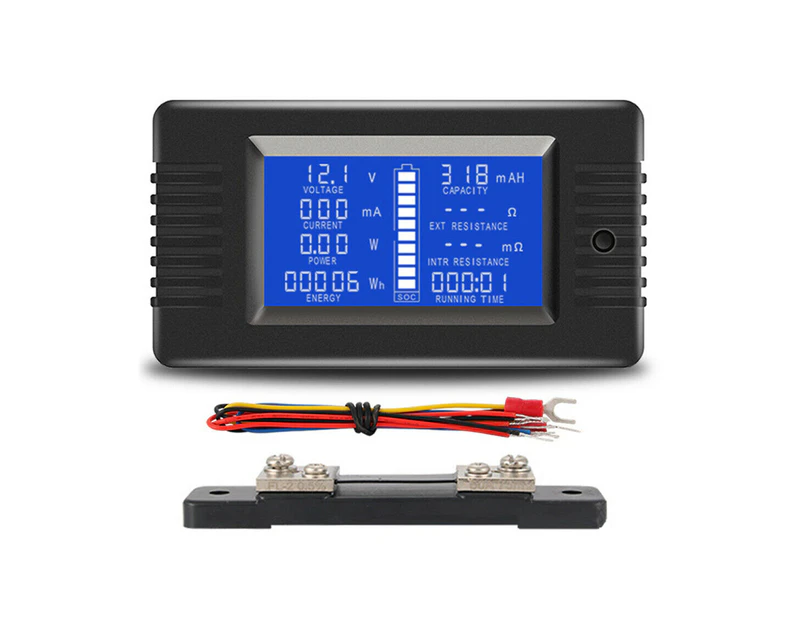 Youngly 300A LCD Display DC Battery Monitor Meter 200V Voltmeter Amp For RV System