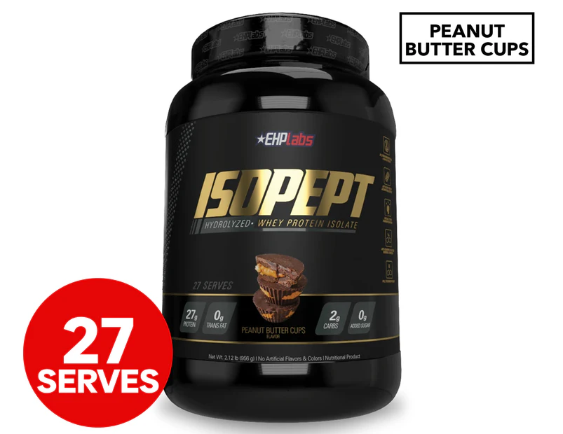 EHP Labs IsoPept Hydrolyzed Whey Protein Peanut Butter Cups 956g / 27 Serves
