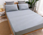 Dreamaker Cotton Jersey Knit King Single Bed Fitted Sheet - Marle Grey