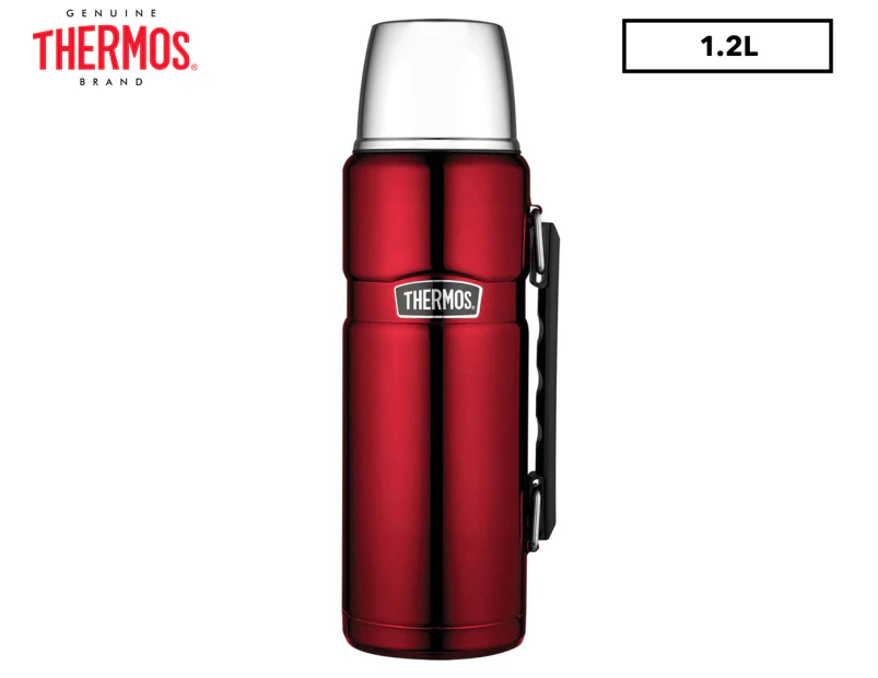 Thermos 1.2L Vacuum Insulated King Flask - Red/Silver