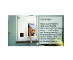 2 Way Lockable Pet Dog Cat Safe Security Brushy Flap Door - White