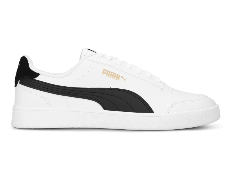 Puma Men s Shuffle Sneakers Puma White Puma Black Gold Catch