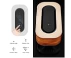 Tree of Light Bedside Table Lamp Shade Bedroom Desk Light Bluetooth Speaker Fast Wireless Charger Touch Control Dimmable LED Light Rose Wood 9