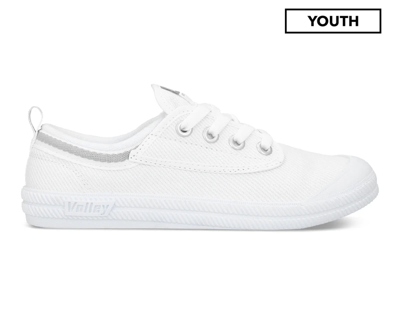 Volley Youth International Canvas Tennis Shoes - White/Light Grey