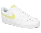 Nike Women's Court Vision Low Sneakers - White/Light Zitron/Bright Mango