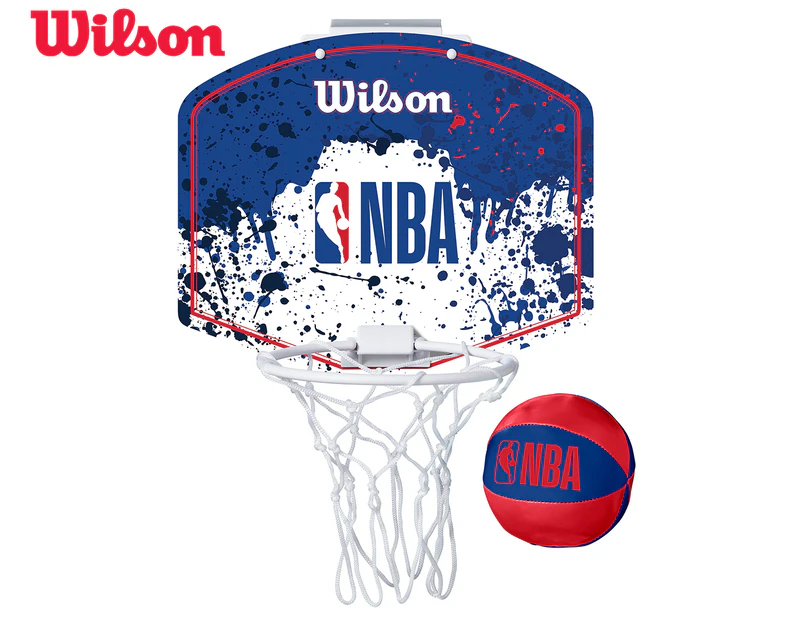 Wilson NBA Team Mini Hoop - Red/White/Blue