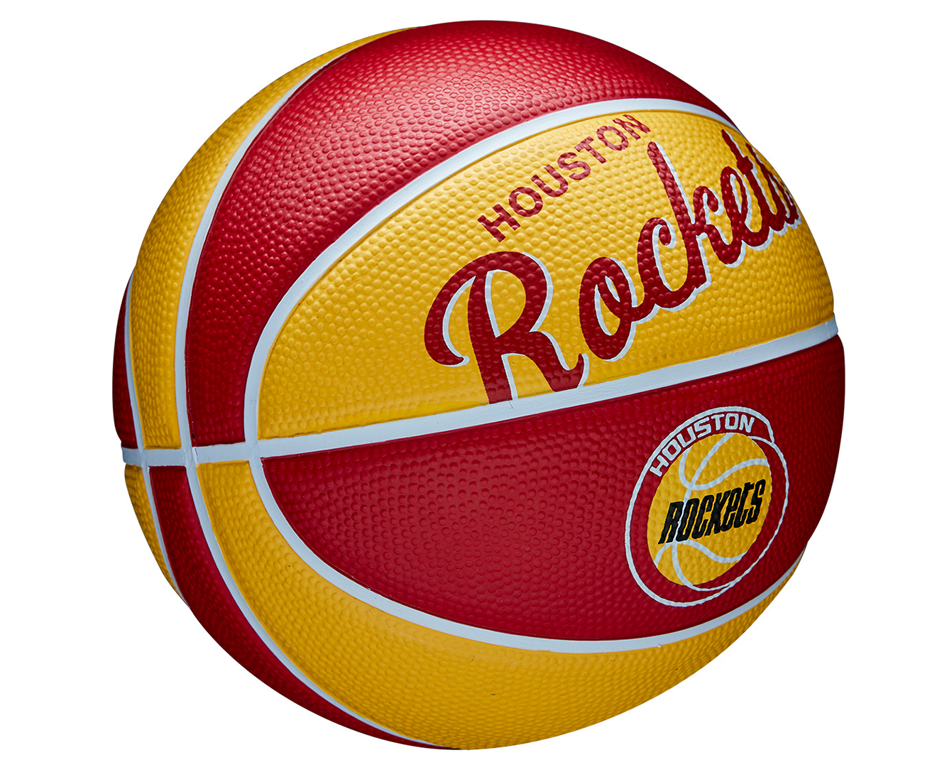 Wilson NBA Team Retro Mini Size 3 Basketball - Houston Rockets | M