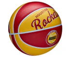 Wilson NBA Team Retro Mini Size 3 Basketball - Houston Rockets