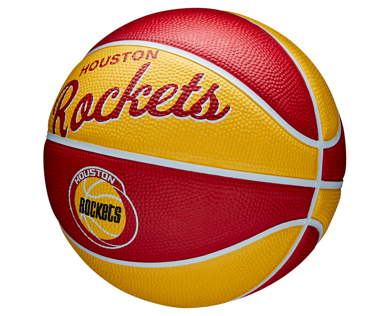 Wilson NBA Team Retro Mini Size 3 Basketball - Houston Rockets | M