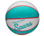 Wilson NBA Team Retro Mini Size 3 Basketball - San Antonio Spurs