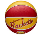 Wilson NBA Team Retro Mini Size 3 Basketball - Houston Rockets