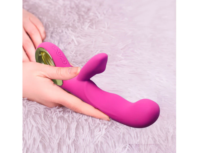 Loop Rabbit Vibrator USB Rechargeable G-Spot Dildo Massager Women Sex Toy Pink