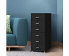 Levede 6 Drawer Office Cabinet Drawers Storage Cabinets Steel Rack Home Black