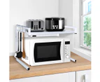 Microwave Oven Shelf Kitchen Organiser Storage Rack Holder Adjustable White