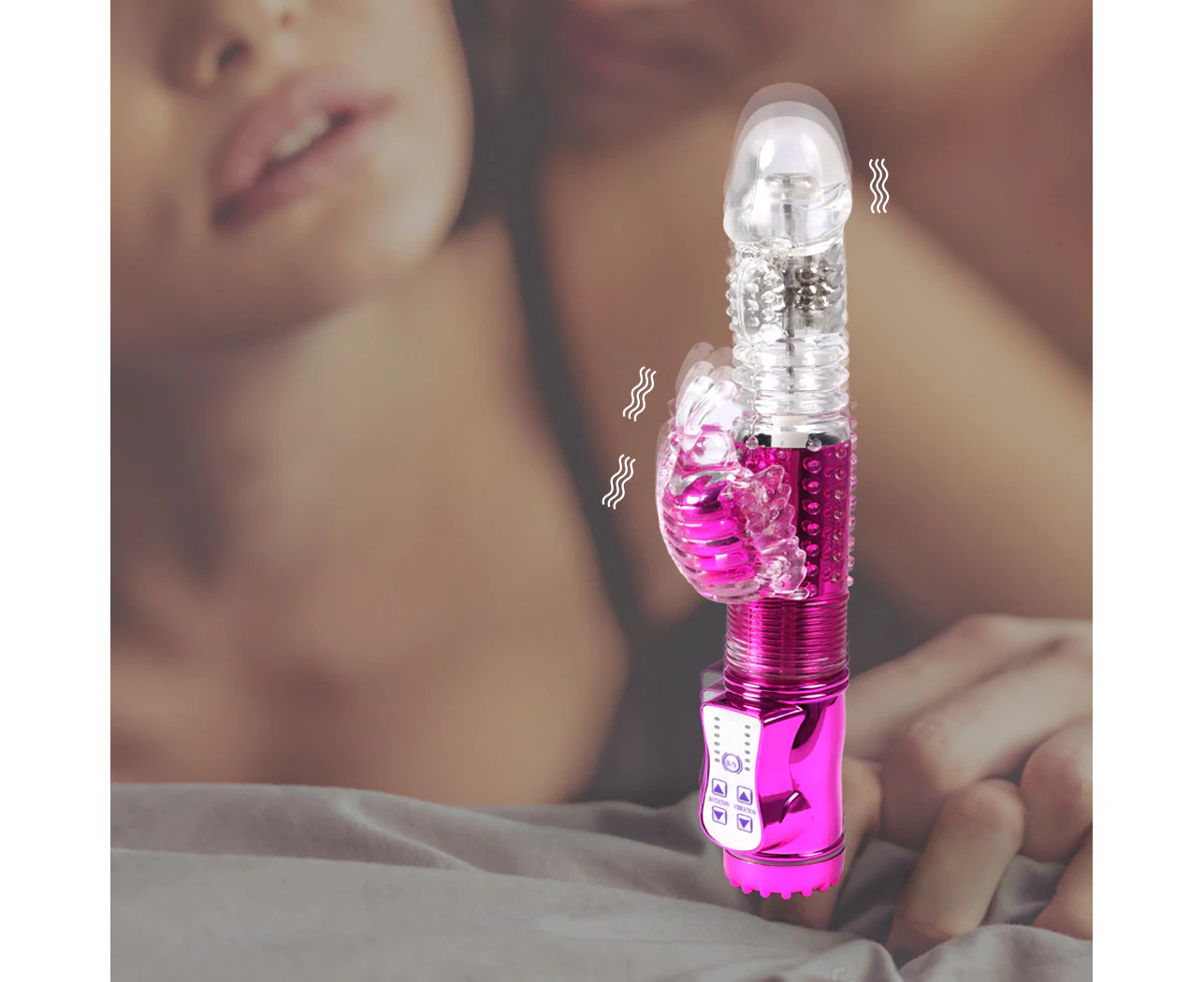 Rabbit Vibrator Dildo G-spot Multispeed Wand Massager Adult Female Sex Toy Pink