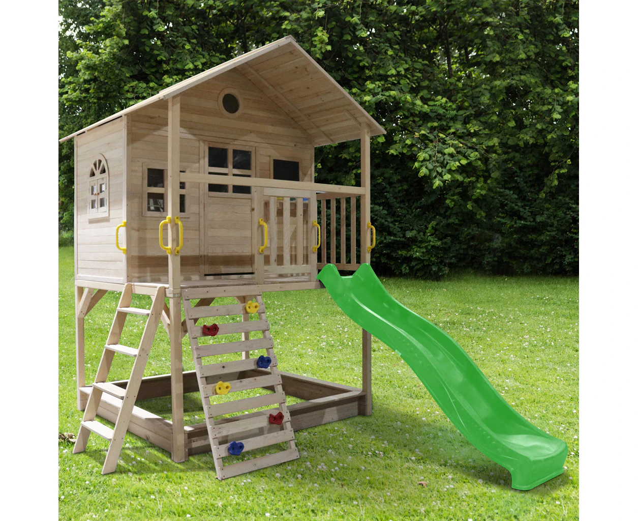 ALL 4 KIDS Aiden Huge Cubby House with Slide and Sand Pitch