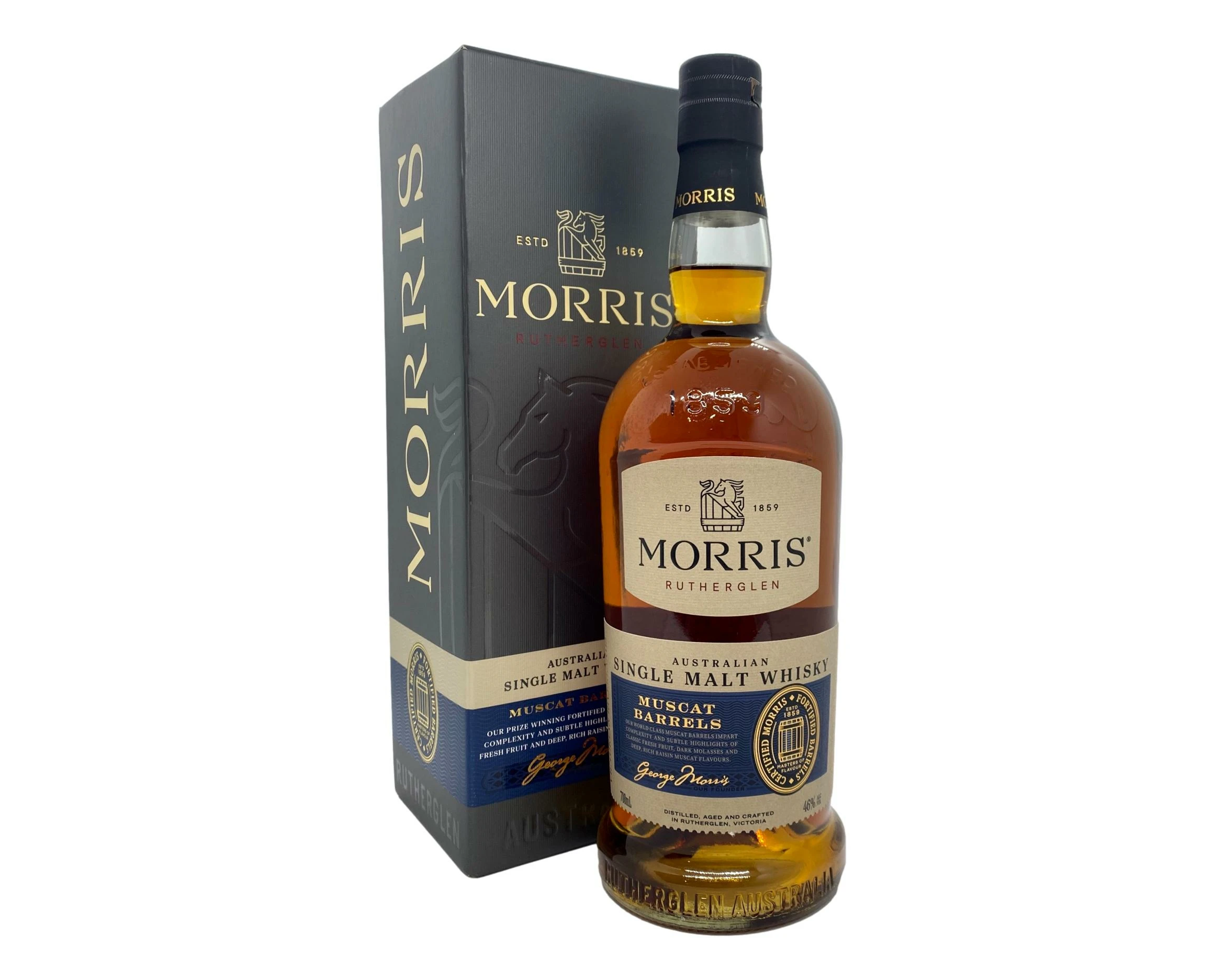 Morris Rutherglen Muscat Barrel Single Malt Australian Whisky 700mL @ 46% abv